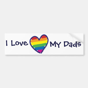 Autocollant De Voiture Father's Day I Love My Dads