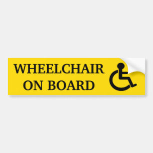 Autocollant De Voiture Fauteuil roulant à bord d'adhésif pour pare-choc