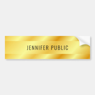 Autocollant De Voiture Faux Gold Metallic Look Personalized Elegant