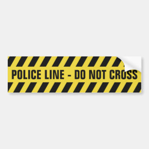 Autocollant De Voiture Faux Police Line custom text bumpersticker