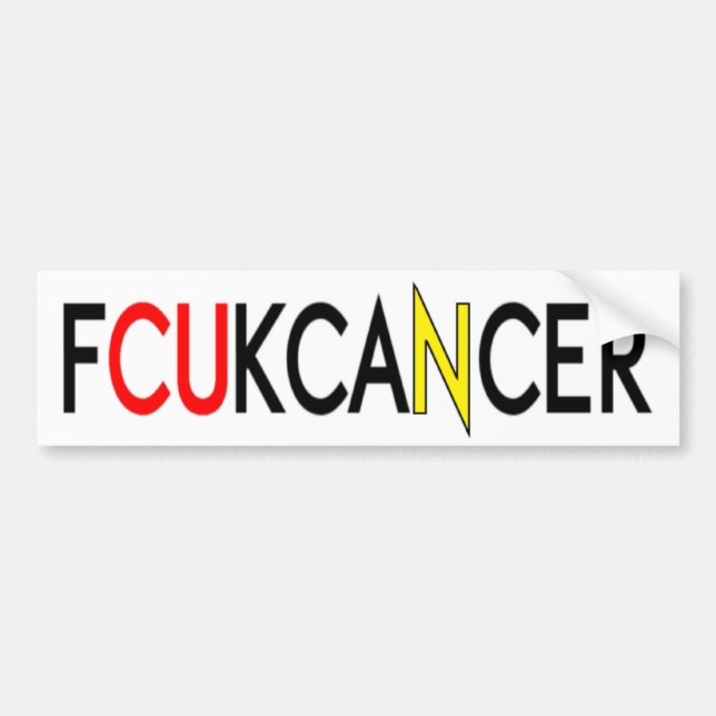 AUTOCOLLANT DE VOITURE FCUKCANCER (Devant)