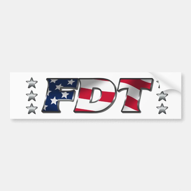 Autocollant De Voiture FDT Eff Donald Trump Anti-Trump (Devant)
