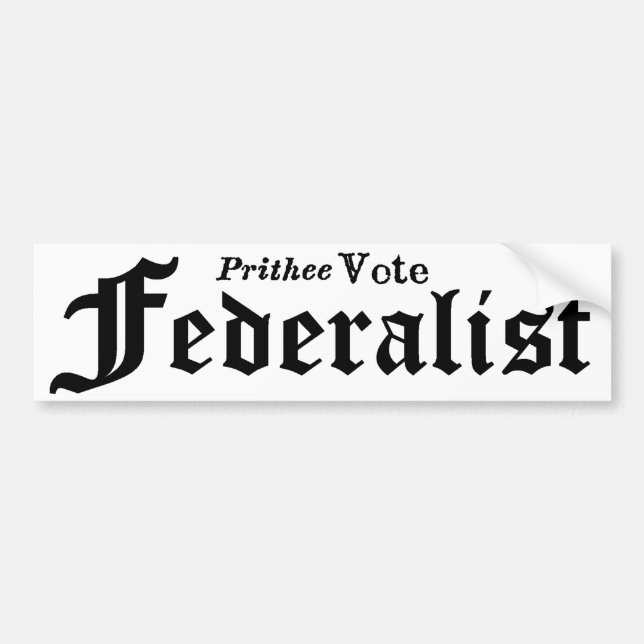 Autocollant De Voiture Fédéraliste de vote (Devant)