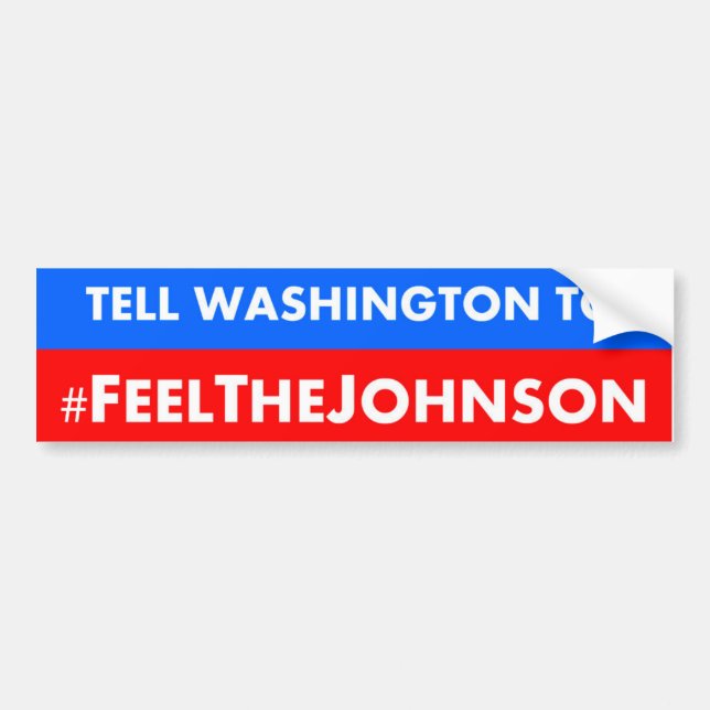 Autocollant De Voiture #feelthejohnson Gary Johnson 2016 (Devant)