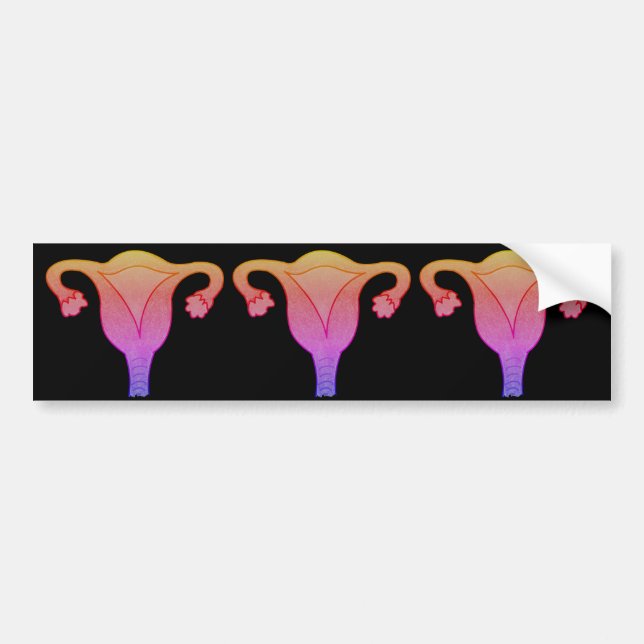 Autocollant De Voiture Feminist Uterus bumper sticker (Devant)