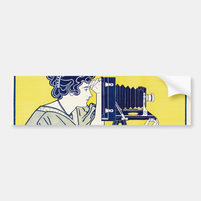 Autocollant De Voiture Femme caméra, photographe, Van Caspel (Devant)