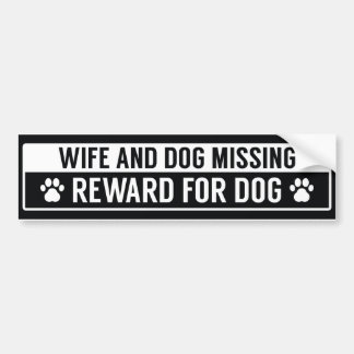 Autocollant De Voiture Femme Et Chien Manquant De Récompense Pour Chien