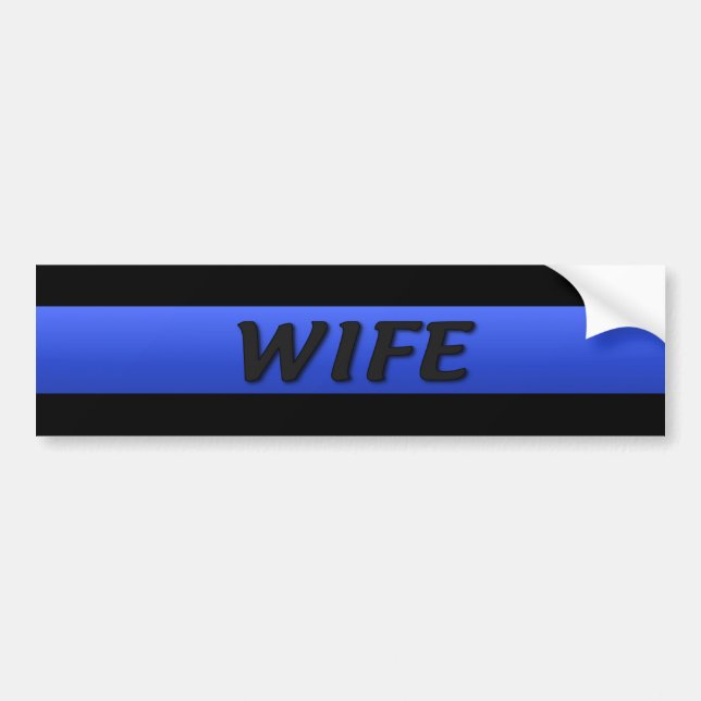 Autocollant De Voiture Femme mince de la ligne bleue (Devant)