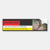 Femme's Funny 50th Birthday Breaking News TV