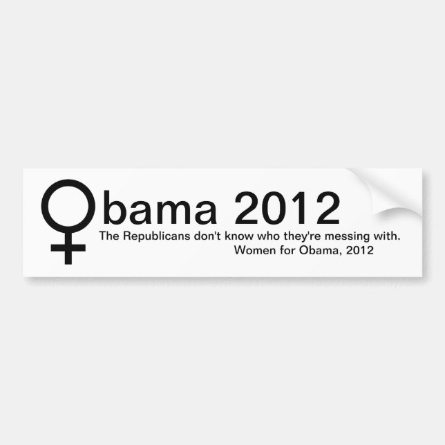 Autocollant De Voiture Femmes pour Obama (Devant)