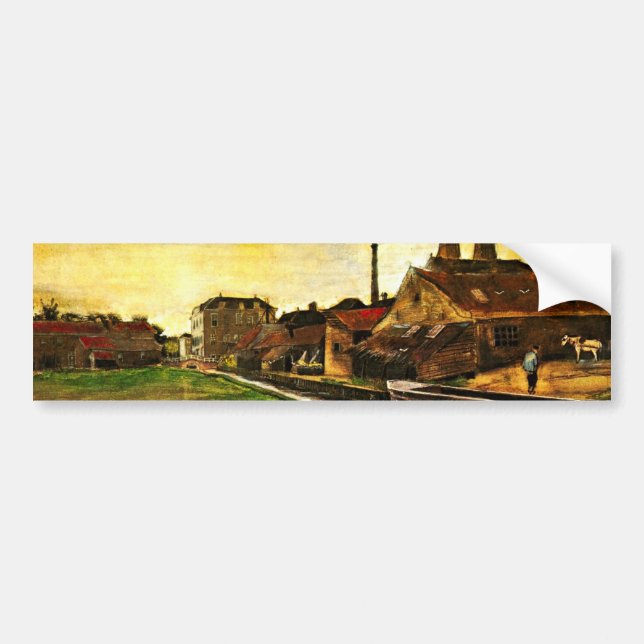 Autocollant De Voiture Fer Mill à La Haye par Vincent van Gogh (Devant)