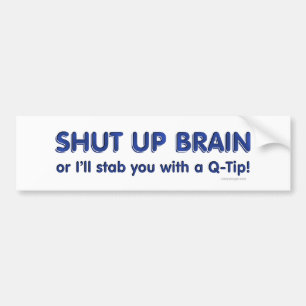 Autocollant De Voiture Fermez le cerveau Bumpersticker
