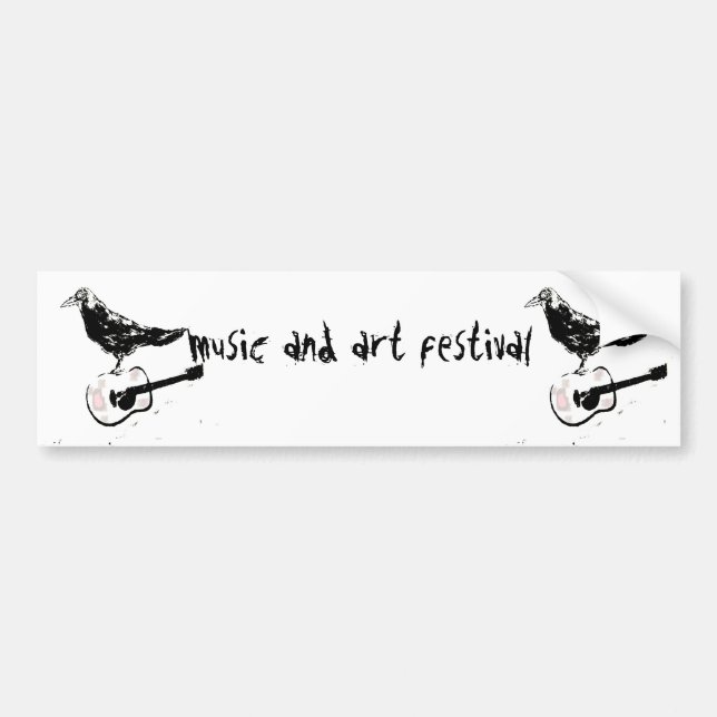 Autocollant De Voiture festival de musique et d'art (Devant)