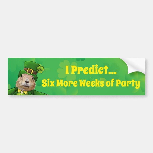 Autocollant De Voiture Fête de la marmotte de St. Patrick (Devant)