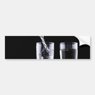 Autocollant De Voiture Fête des Lunettes de Flute Black White Champagne