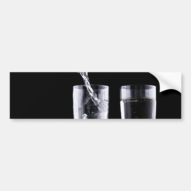 Autocollant De Voiture Fête des Lunettes de Flute Black White Champagne (Devant)