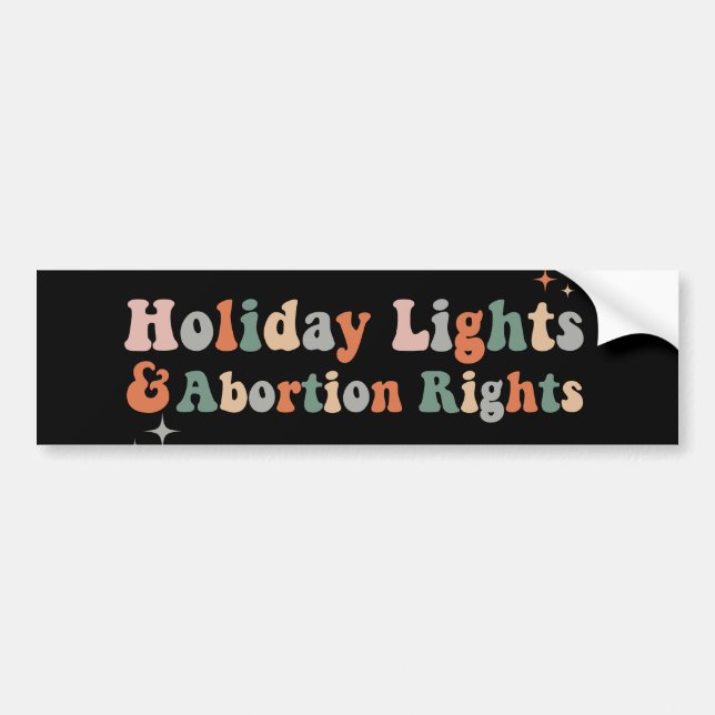 Autocollant De Voiture Fêtes et droits d'avortement Pro-Choice (Devant)
