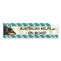 Feuille bronzage de Kelpie/Bumpersticker floral