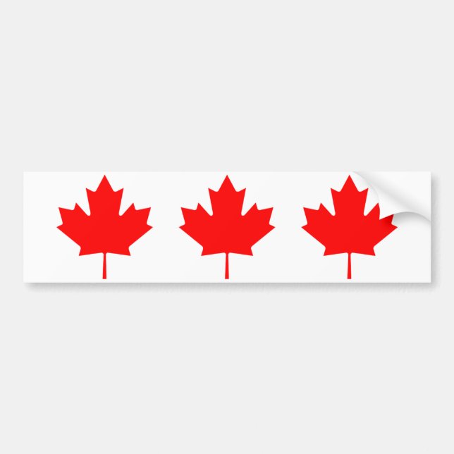 Autocollant De Voiture Feuille d'érable canadienne (Devant)