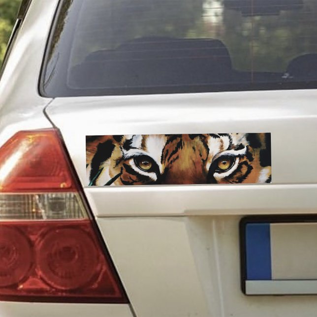 Autocollant De Voiture Feuilles de la jungle verte de Tiger (Créateur téléchargé)