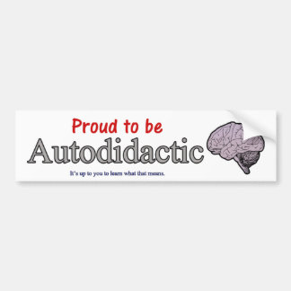 Autocollant De Voiture Fier d'être Autodidactic