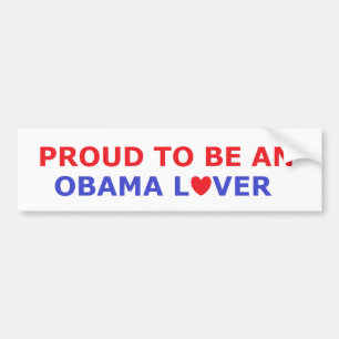 AUTOCOLLANT DE VOITURE FIER D'ÊTRE UN AMANT D'OBAMA -