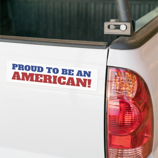 Autocollant De Voiture Fier d'être un drapeau américain 4 juillet (Sur camion)