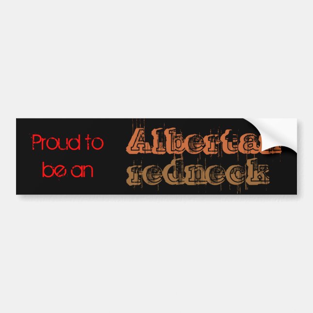 Autocollant De Voiture Fier d'être un plouc d'Albertan (Devant)