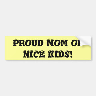 Autocollant De Voiture Fier maman de NICE KIDS ! Auto-collants pour voitu