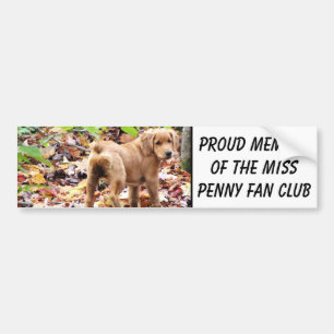 Autocollant De Voiture Fier membre du club de fans de Miss Penny.