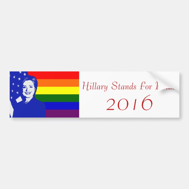 Autocollant De Voiture Fierté 2016 de Hillary Clinton (Devant)