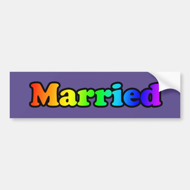 Autocollant De Voiture Fierté du mariage (Devant)