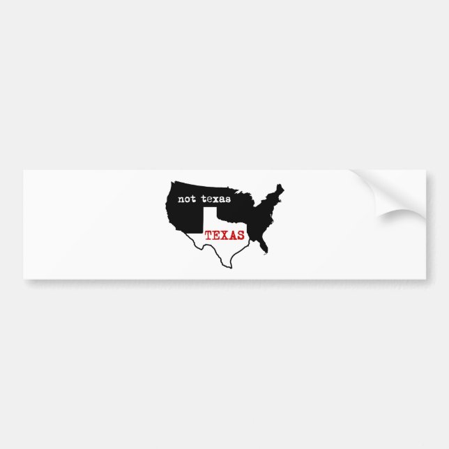 Autocollant De Voiture Fierté du Texas ! Le Texas/pas le Texas (Devant)