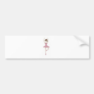 Autocollant De Voiture Fille Ballerina Rose