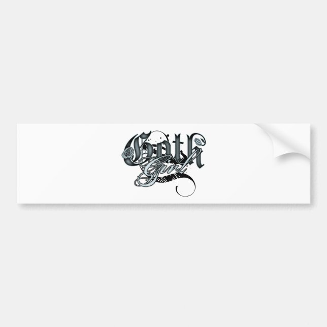 Autocollant De Voiture Fille de Goth (Devant)