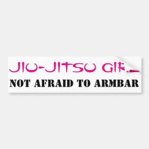 Autocollant De Voiture Fille de Jiu-Jitsu non effrayée à l'adhésif pou