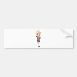 Autocollant De Voiture Fille d'école de Chibi