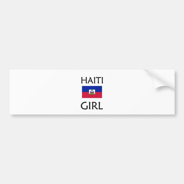 AUTOCOLLANT DE VOITURE FILLE DU HAÏTI (Devant)