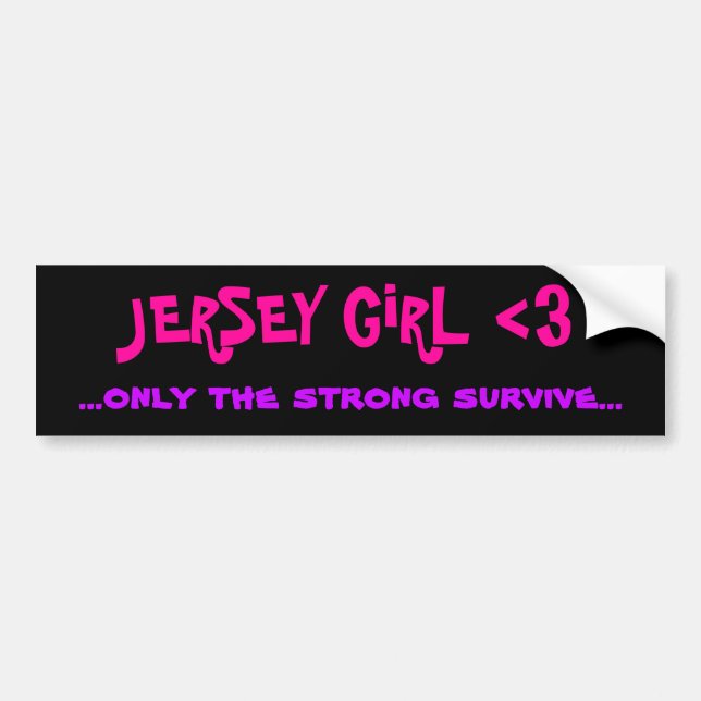 Autocollant De Voiture Fille du JERSEY (Devant)