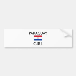 AUTOCOLLANT DE VOITURE FILLE DU PARAGUAY