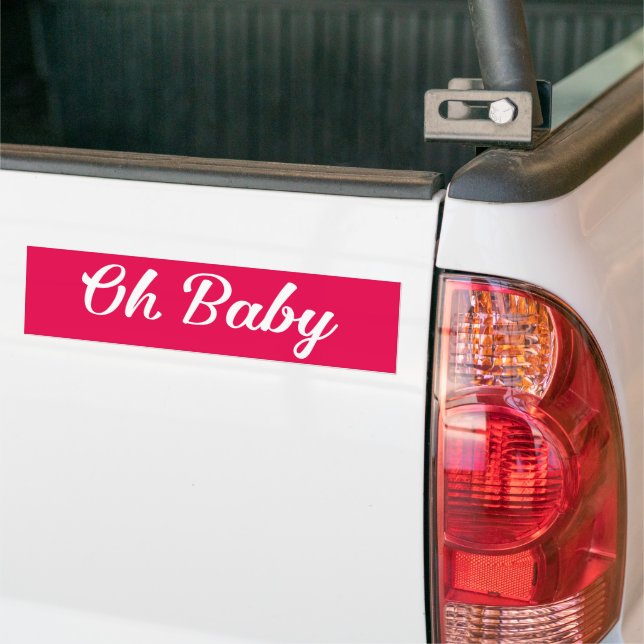 Autocollant De Voiture Fille rose profonde (Sur camion)