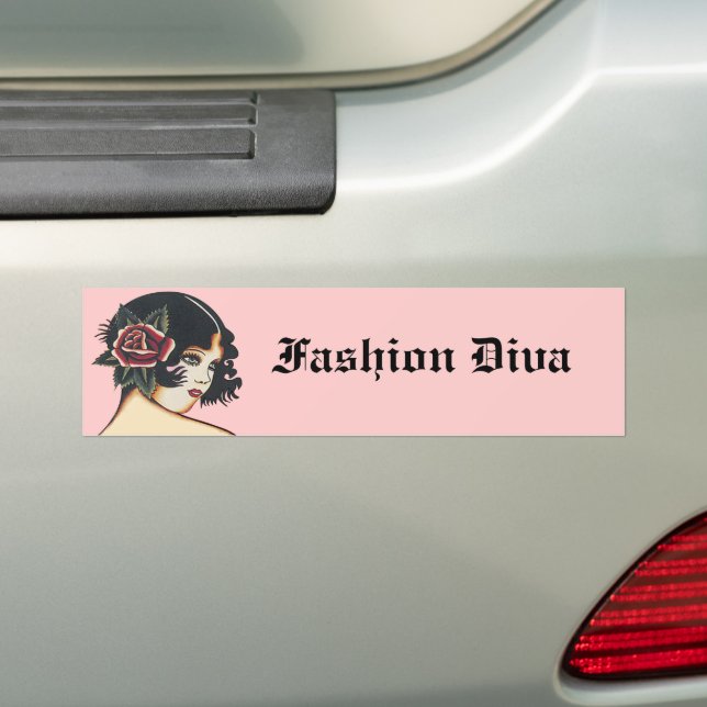 Autocollant De Voiture Fille vintage (En voiture)