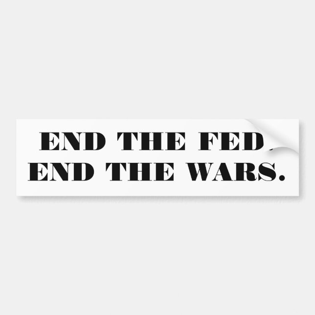 AUTOCOLLANT DE VOITURE FINISSEZ LES GUERRES DE FED. END THE (Devant)