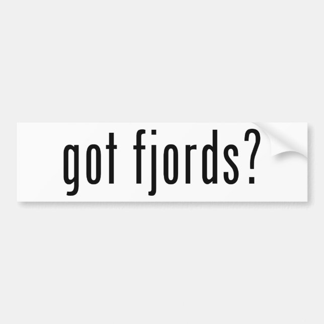 Autocollant De Voiture fjords passés ? (Devant)