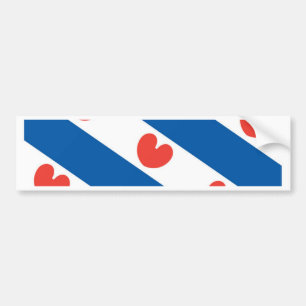 Autocollant De Voiture Flag of Friesland