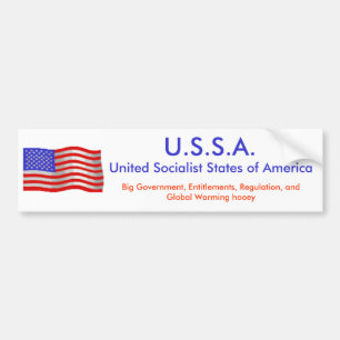 Autocollant De Voiture flagwave1, U.S.S.A., états socialistes unis de…