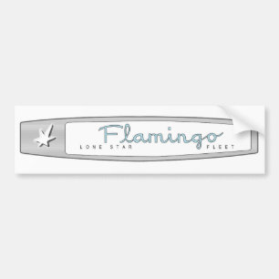 Autocollant De Voiture Flamant rose solitaire d'étoile
