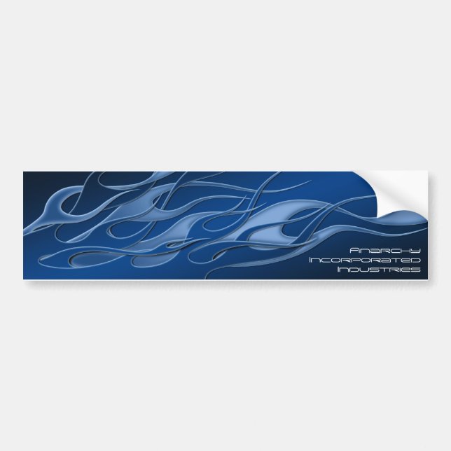 Autocollant De Voiture Flamme bleue 2 (Devant)