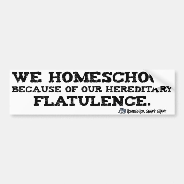 Autocollant De Voiture Flatulence de Homeschool (Devant)