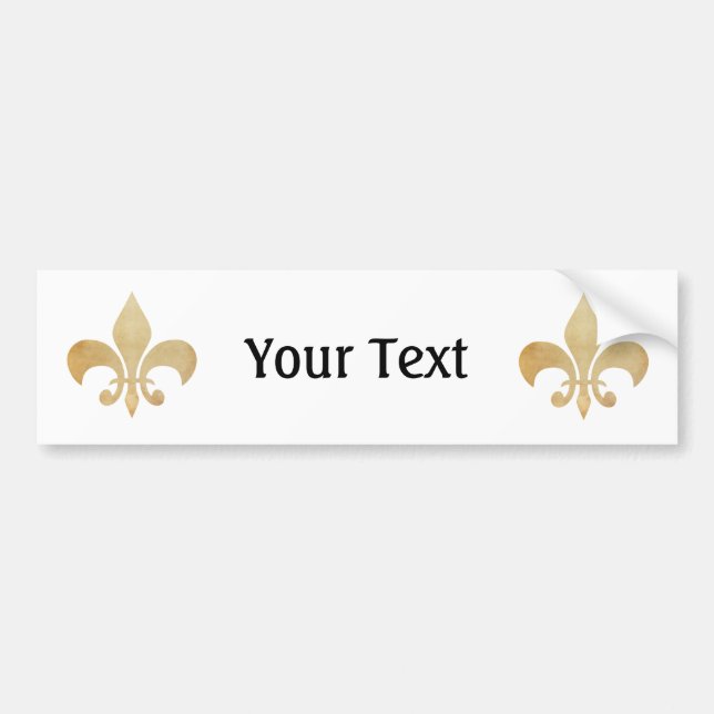 Autocollant De Voiture Fleur de Lis personnalisée (Devant)